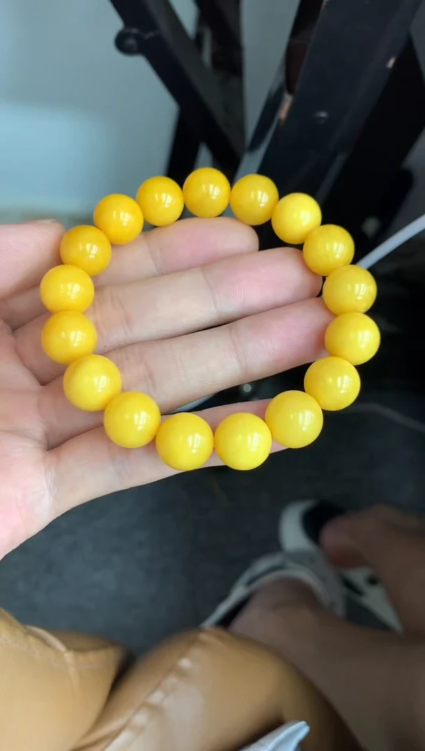 未镶嵌蜜蜡裸石手串