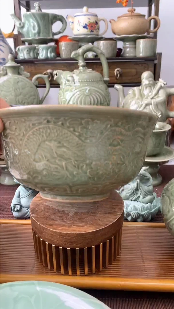 【闪购商品】耀州窑二级龙碗1只