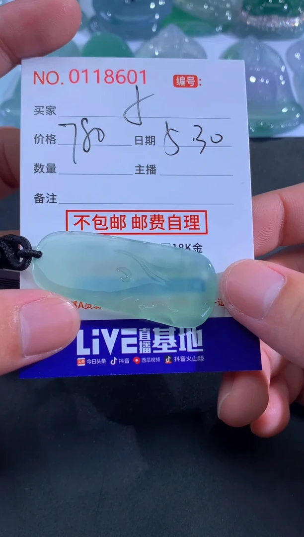 翡翠未镶嵌颈饰小
