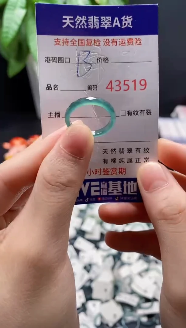 翡翠戒指未镶嵌天然翡翠戒圈3519