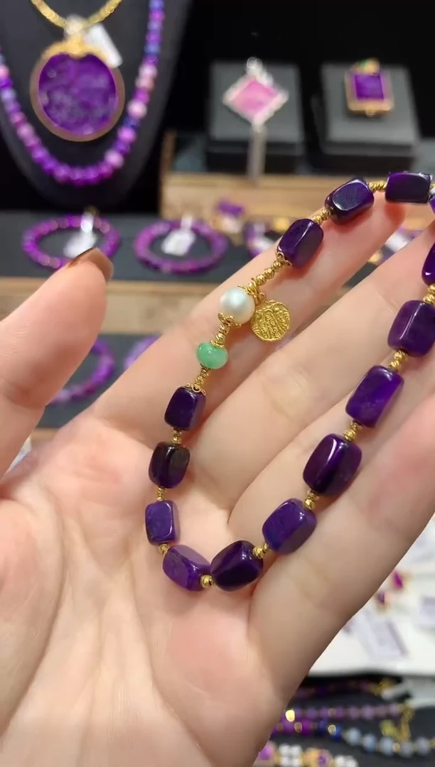 苏纪石（舒俱来）18K金镶嵌.手链