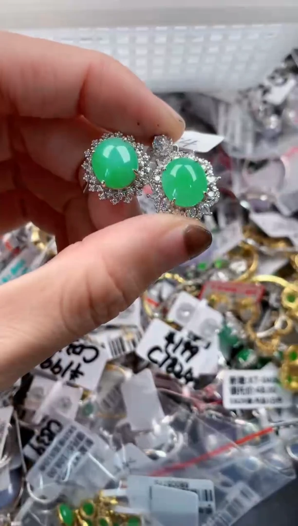 银S925镶嵌戒指翡翠666   7
