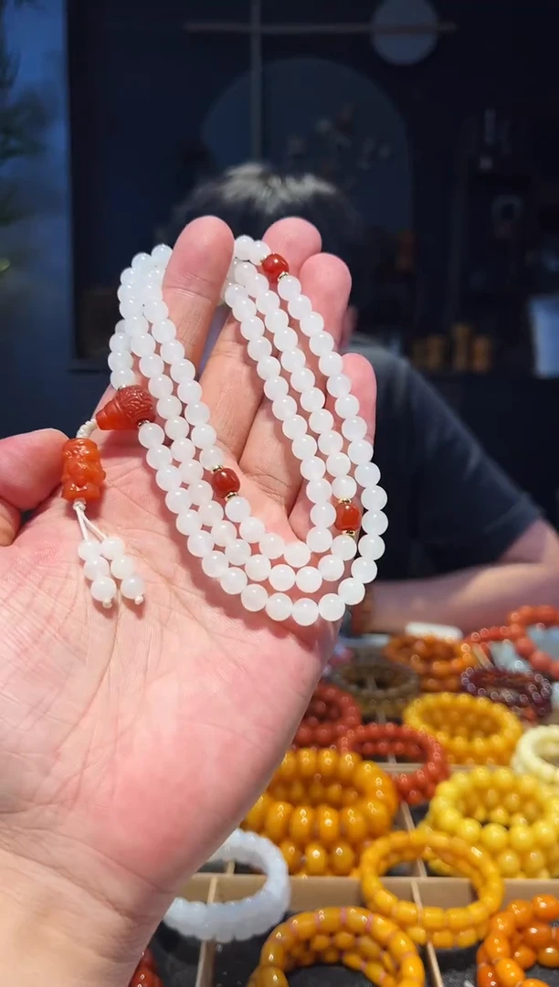 未镶嵌手串和田玉108多圈