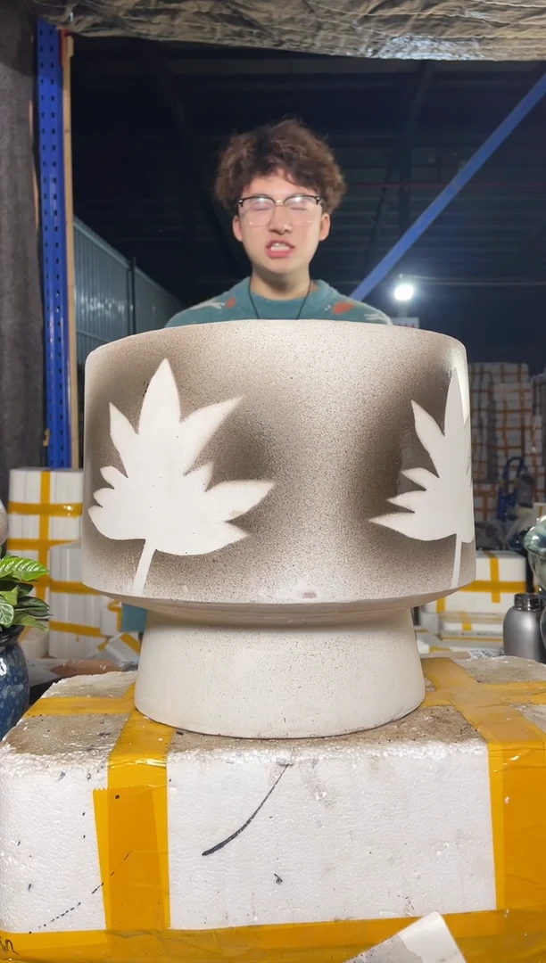 紫砂花盆宜兴紫砂粗陶花盆32-29