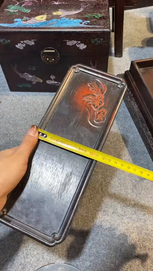 木紫檀拆件雕刻板以直播间实物为准微瑕老物件