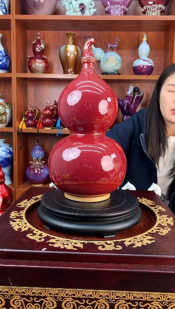 瓷10斤装钧瓷葫芦空酒坛