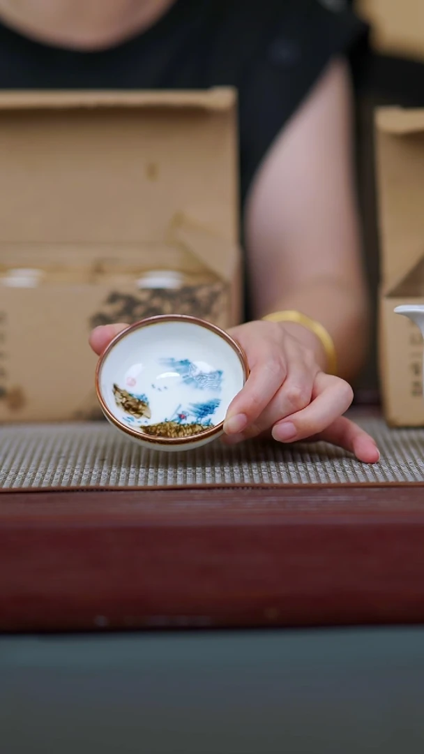 茶壶紫砂03-瓷器松下悟道小杯六个