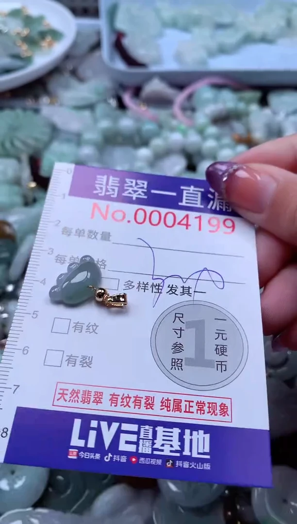 翡翠未镶嵌吊坠(不含链)4199