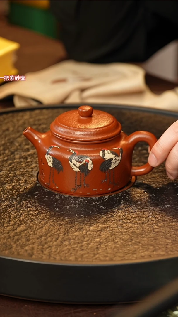 茶壶紫砂wxm 德钟 粗砂朱泥 250+画