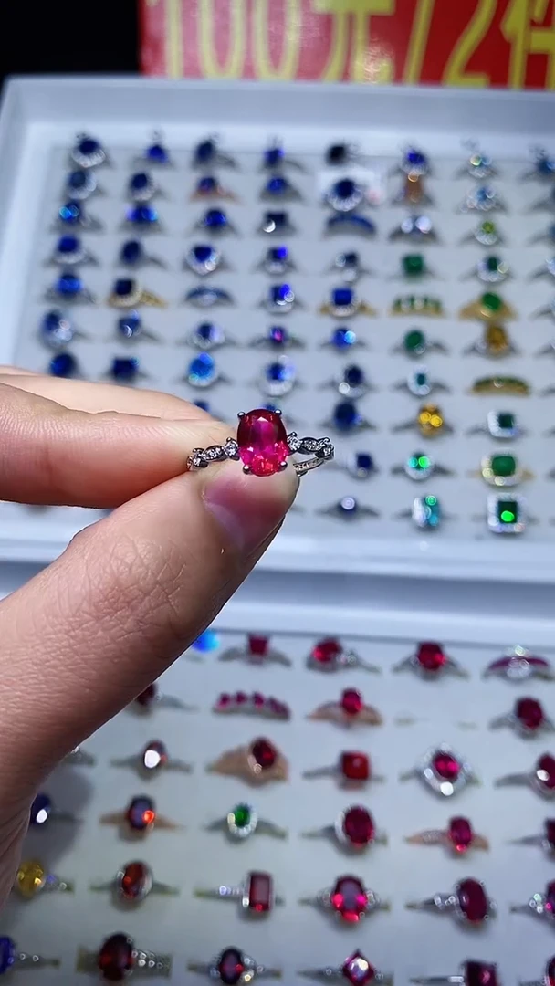 【闪购商品】红宝石戒指银S925镶嵌.........