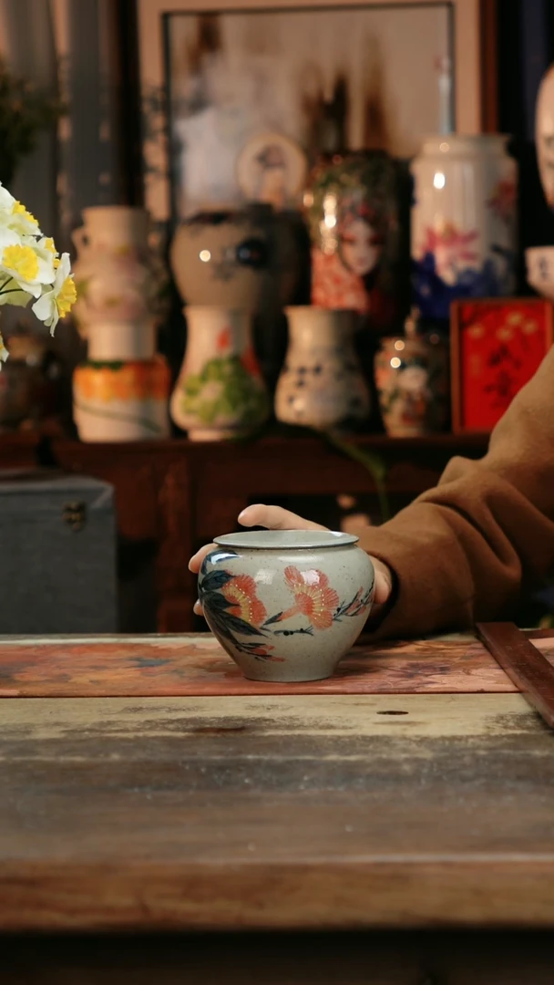 【闪购商品】瓷片景德镇纯手工釉下彩精品花瓶