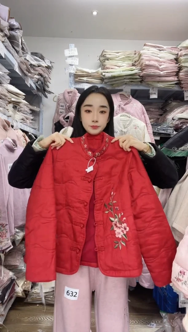 羊羔毛炫织梦2960红色棉服