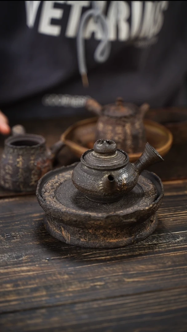 全手工制作  南蛮侧把壶