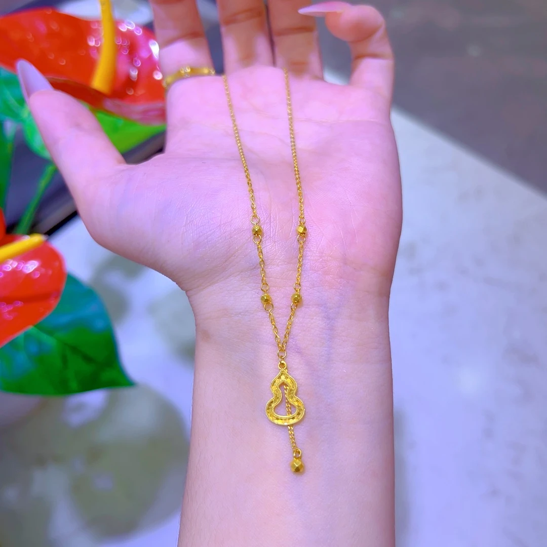 【小纯专属】足金999投资金蹦迪镂空葫芦5G套链双11大促   多退少补