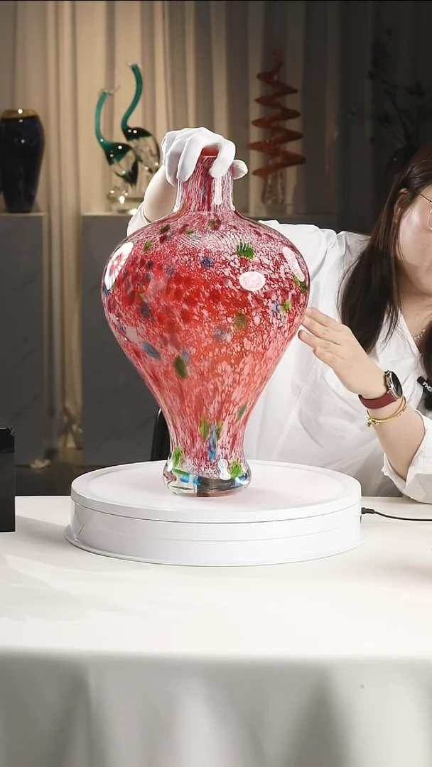 茶盏琉璃水晶花瓶