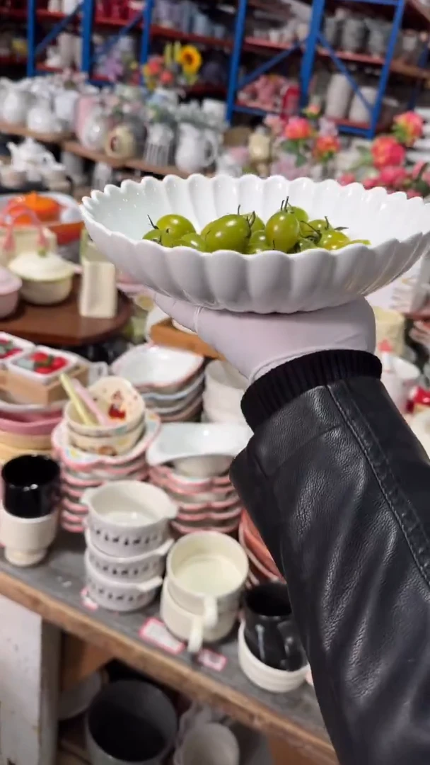 陶瓷8.5英寸深盘 微瑕凑满20元包邮