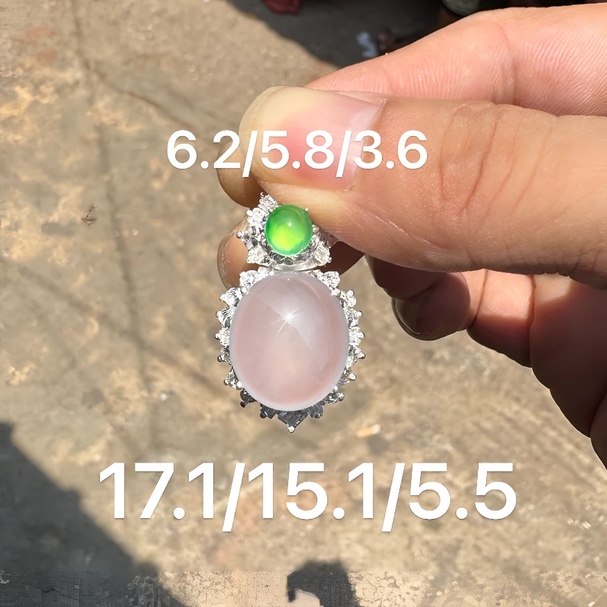 0507(小哪吒在源头)冰玻种翡翠白冰胶吊坠干净肉细杠味荧光足M800