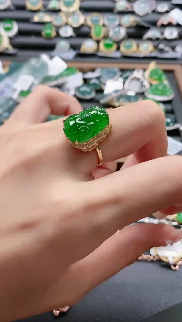 【闪购商品】翡翠戒指银S925镶嵌51151