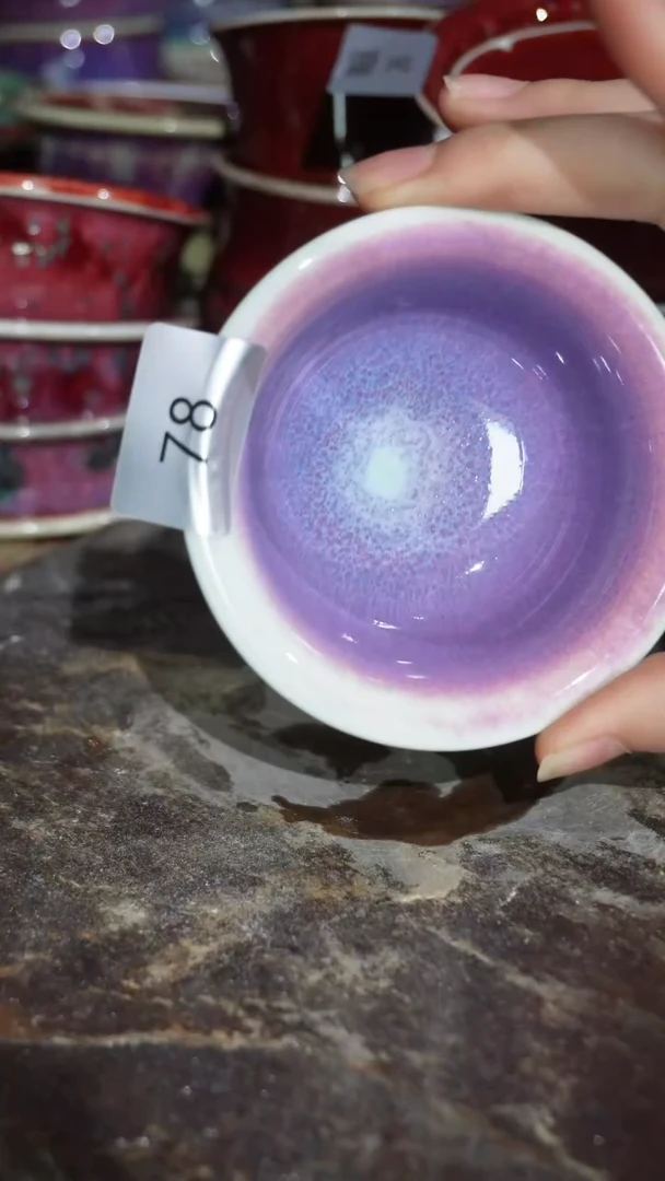 摆件陶精品窑变钧瓷茶器