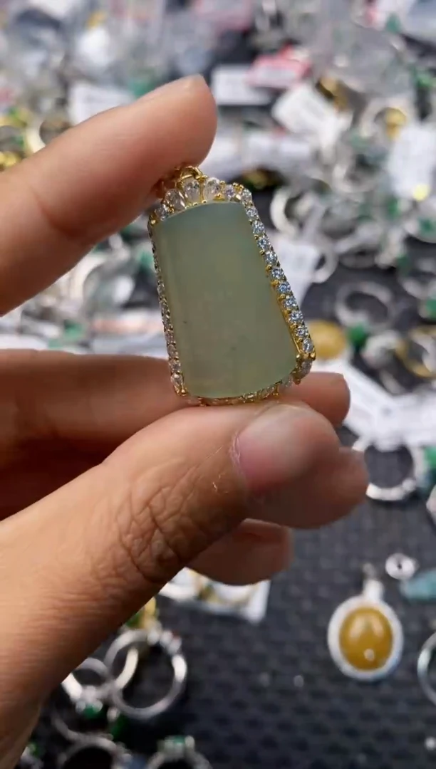 银S925镶嵌戒指翡翠333     3333     3