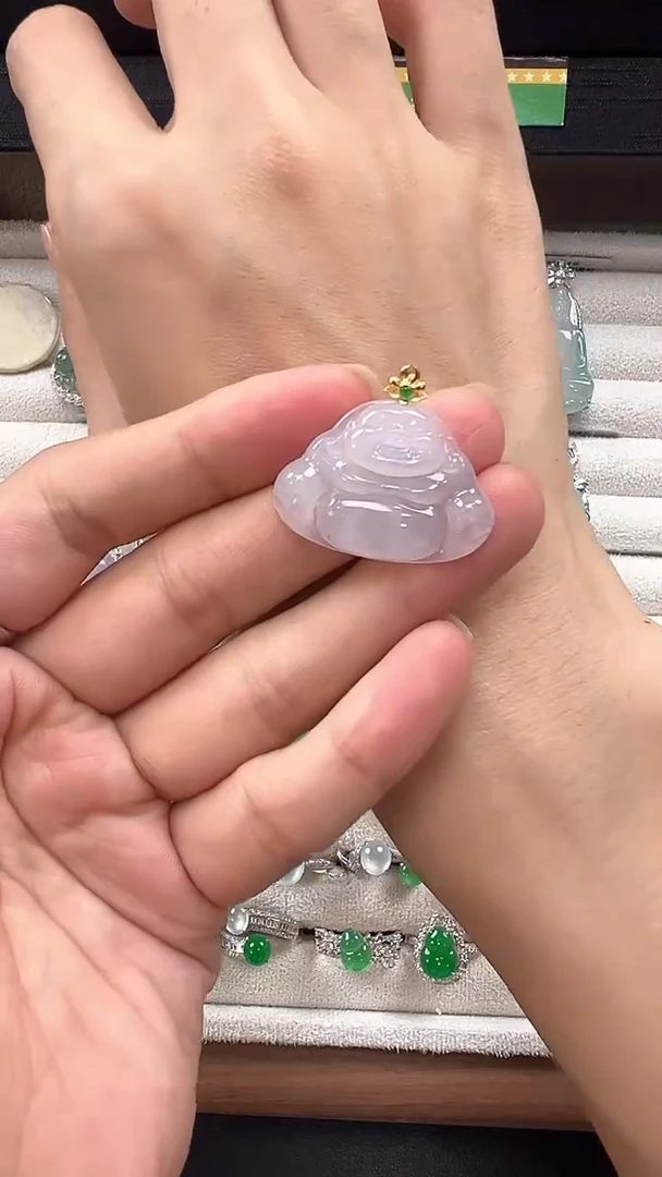 翡翠18K金镶嵌吊坠(不含链) 缅甸珠宝严选馆ZCS