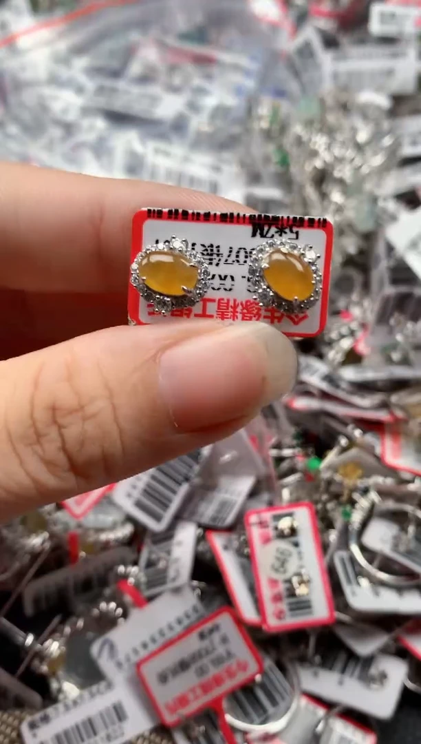 银S925镶嵌戒指翡翠天然A货缅甸翡翠