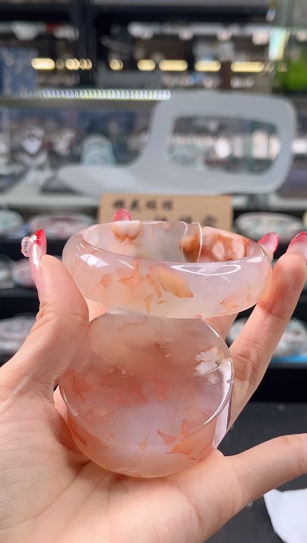 未镶嵌手镯石英质玉圈口 （赠品镯心）