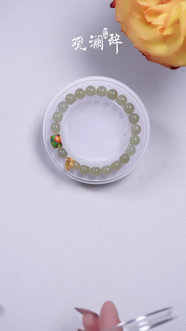 【闪购商品】和田玉手链银S925镶嵌手链