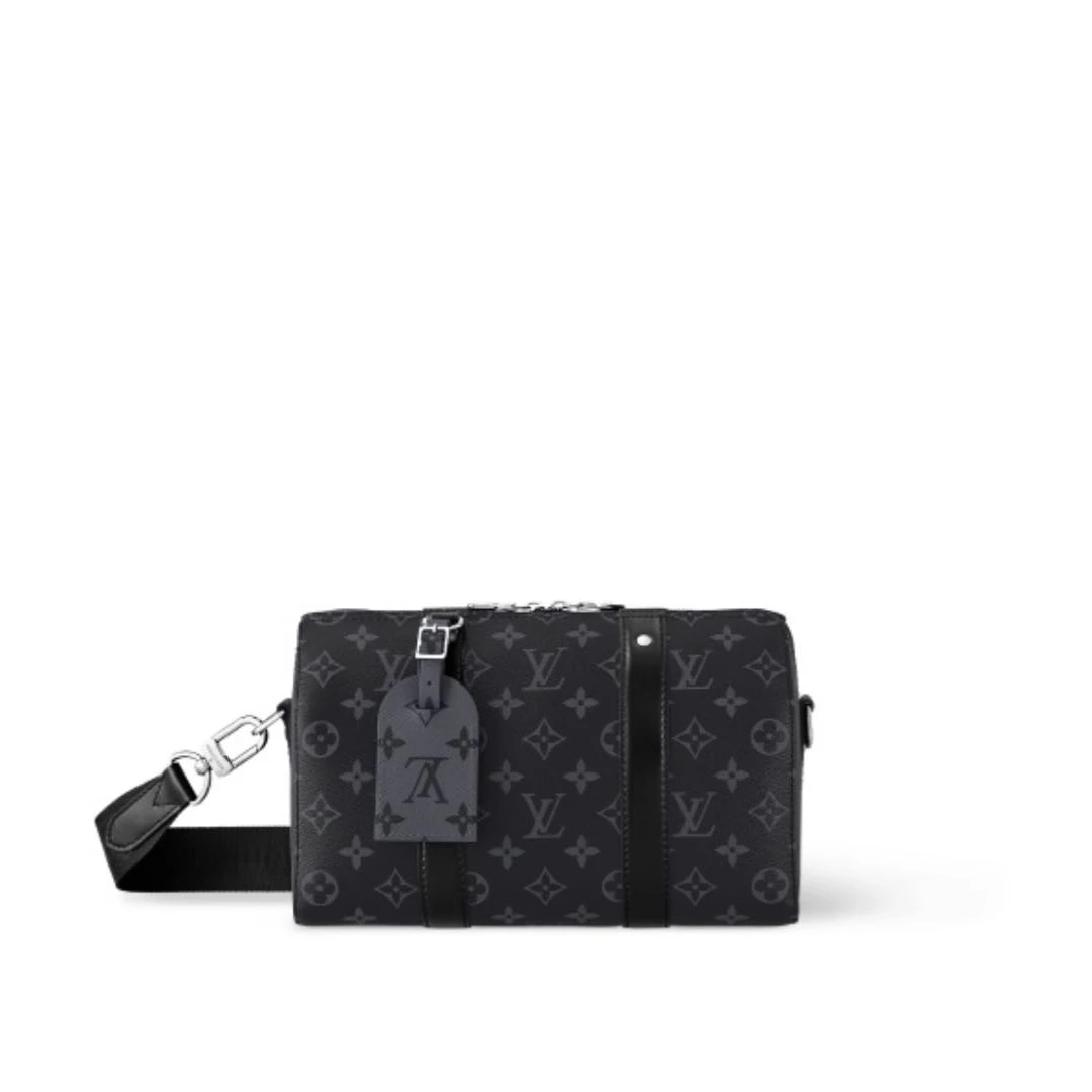 99新 LouisVuitton/路易威登 LV City Keepall 黑武士27 旅行袋