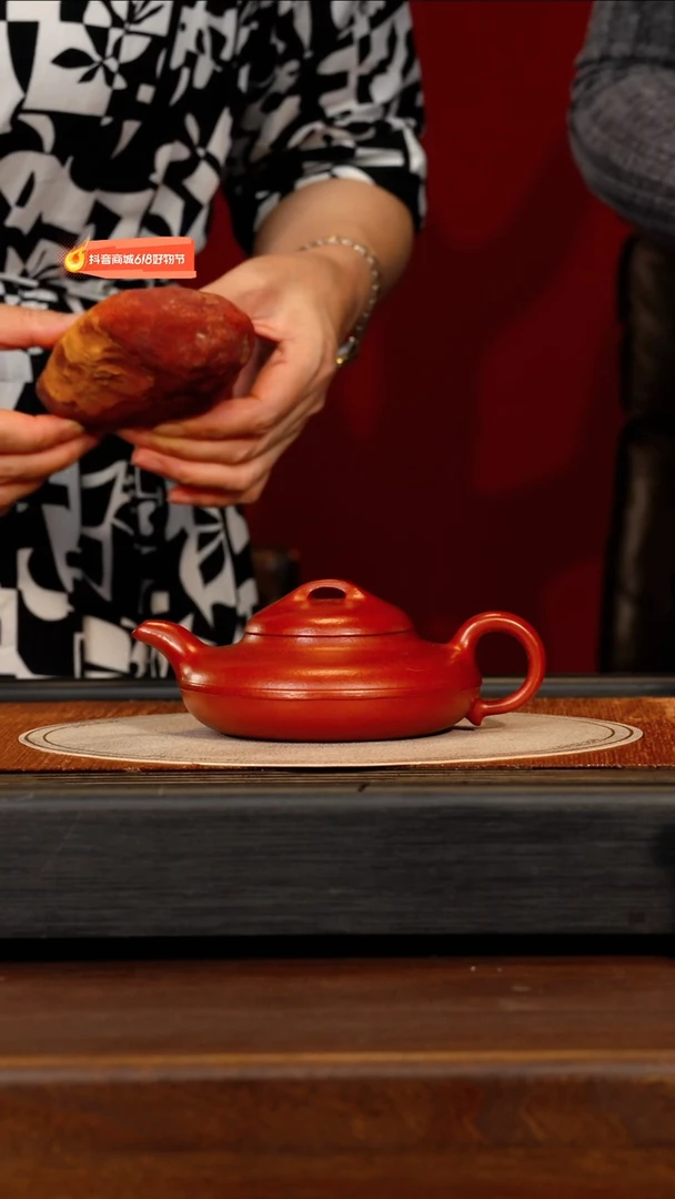 茶壶紫砂宜兴紫砂ZXJ 大红泥 线圆 260cc