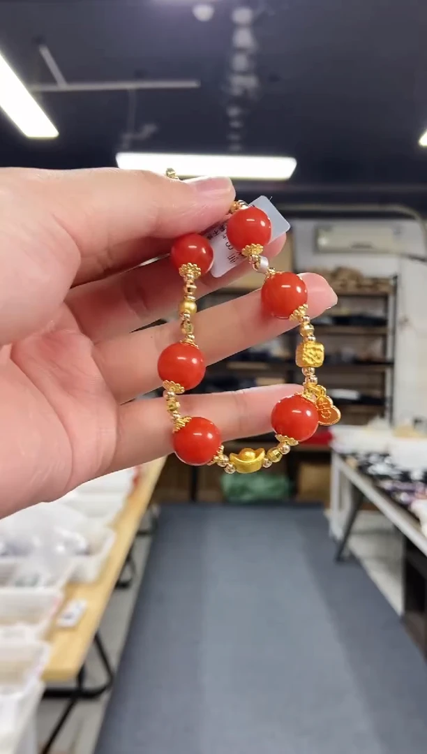 【闪购商品】南红玛瑙手串未镶嵌多样性发其一颜色微差