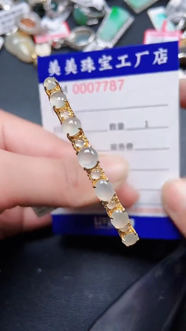 颈饰银S925镶嵌翡翠7787