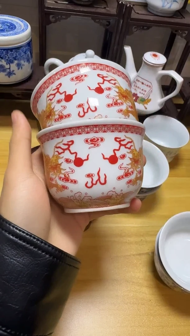 景德镇手绘陶瓷厂瓷【2个】