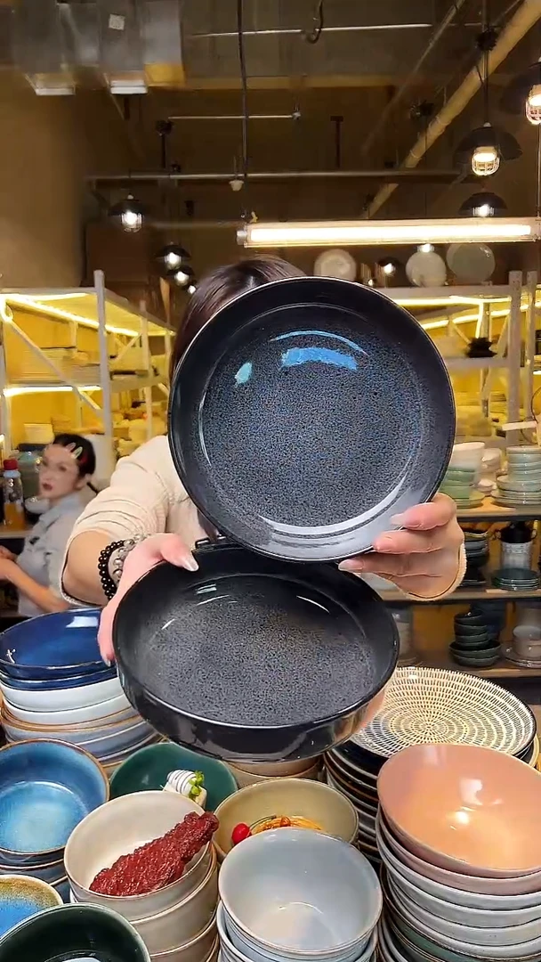 瓷42外贸尾货窑变釉下彩默认微瑕