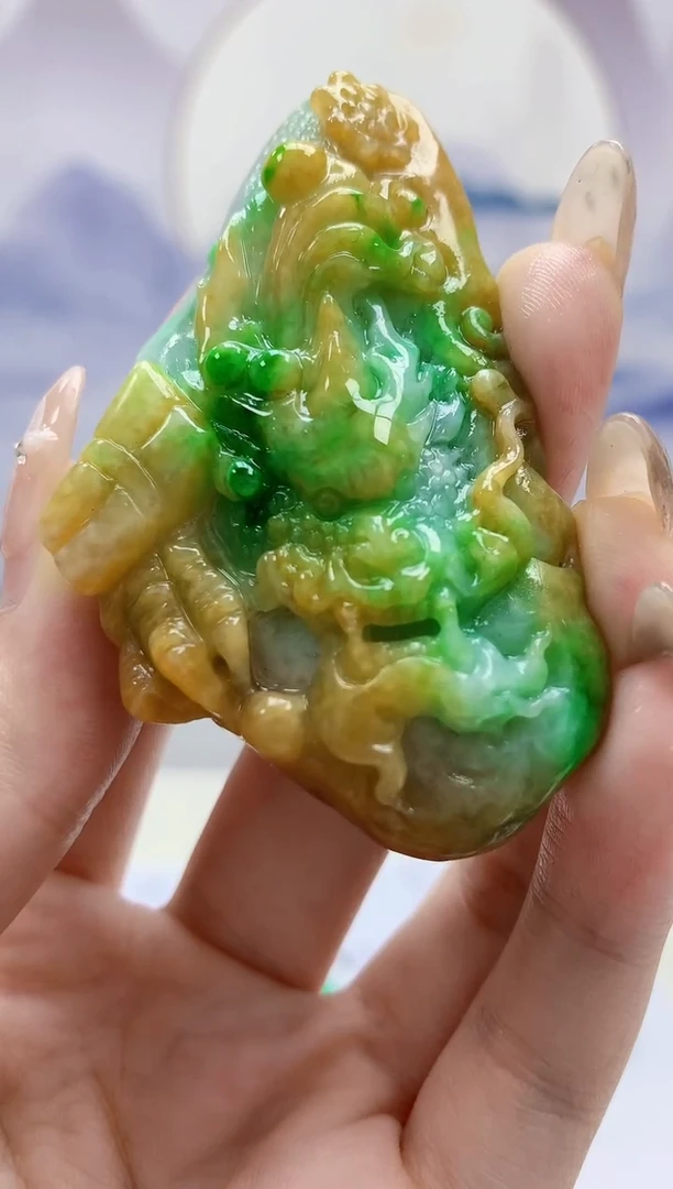 定制翡翠未镶嵌4868jw-毛货挂件69