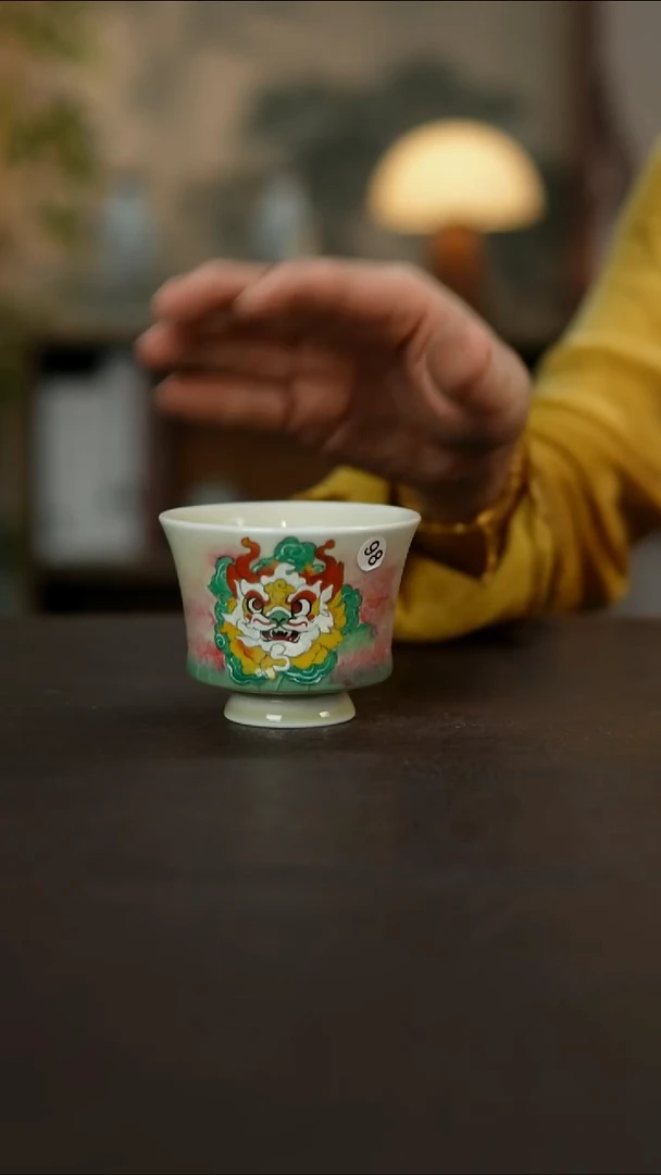 杯景德镇陶瓷杯碗柴烧多人
