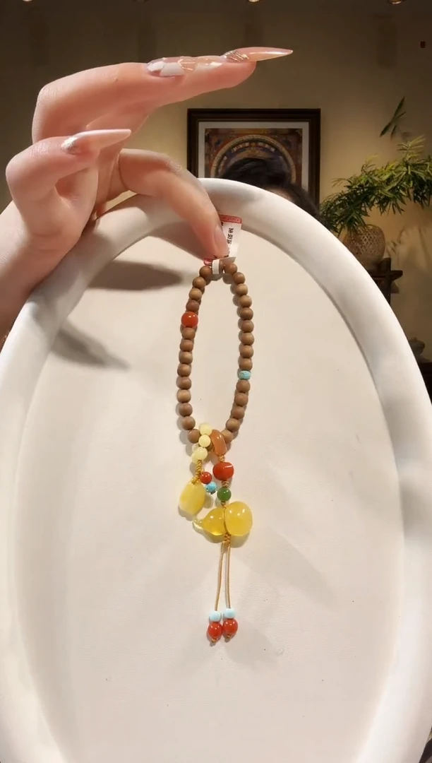 未镶嵌颈饰琥珀手机链