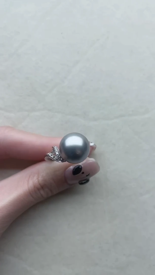【闪购商品】海水珍珠戒指银S925镶嵌13