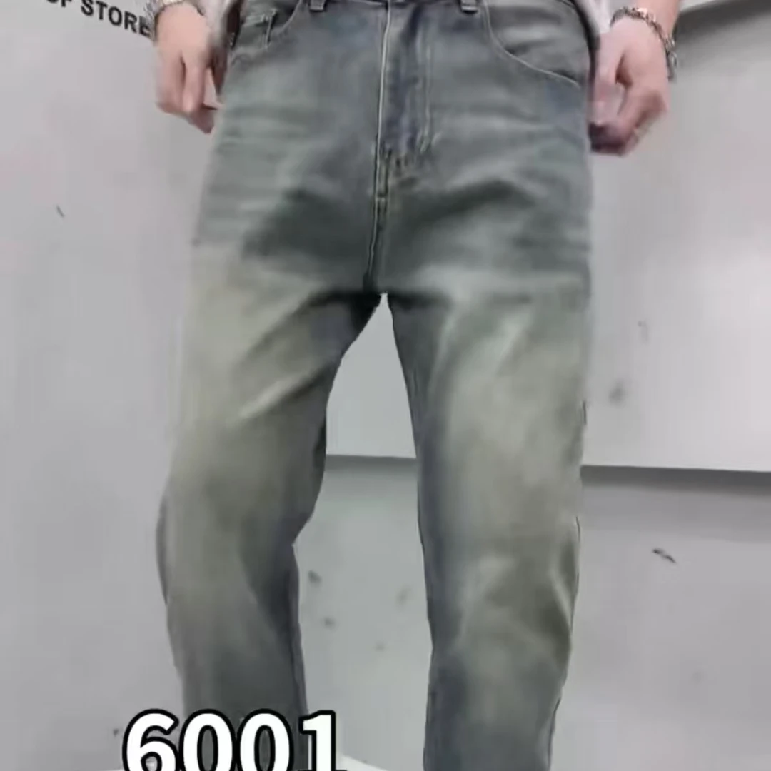 6001广州原版弹力常规款牛仔裤