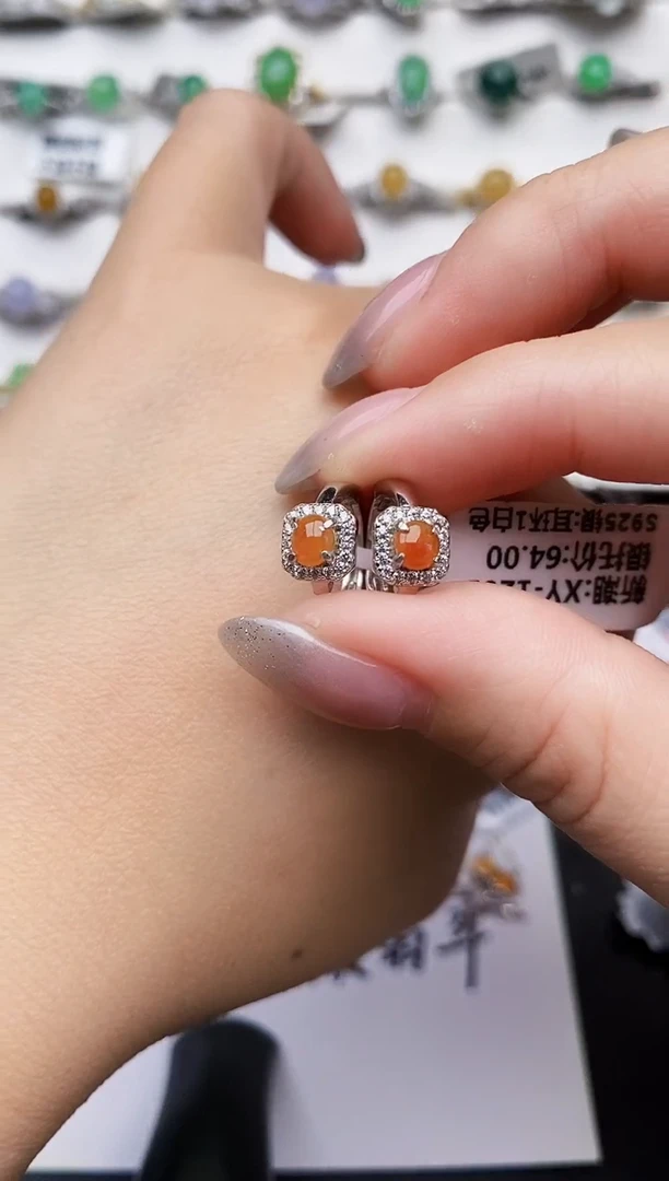 银S925镶嵌戒指翡翠0148