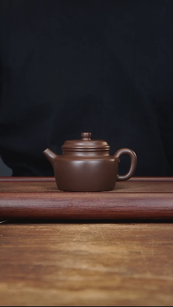 茶壶紫砂220ml 全手德钟 紫泥