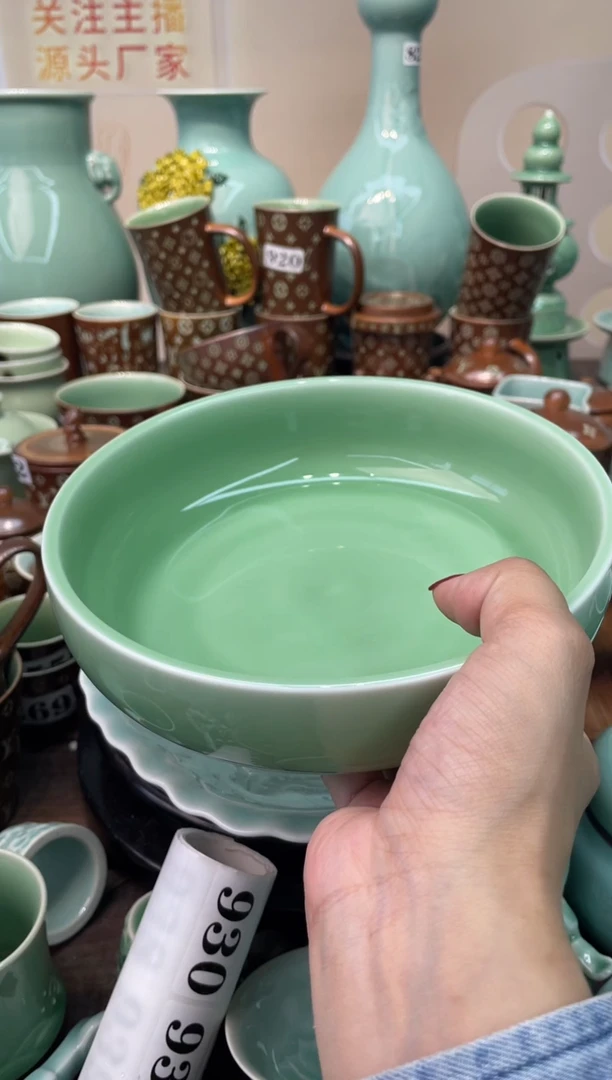 瓷18CM特价福利 微瑕 慧仙青瓷