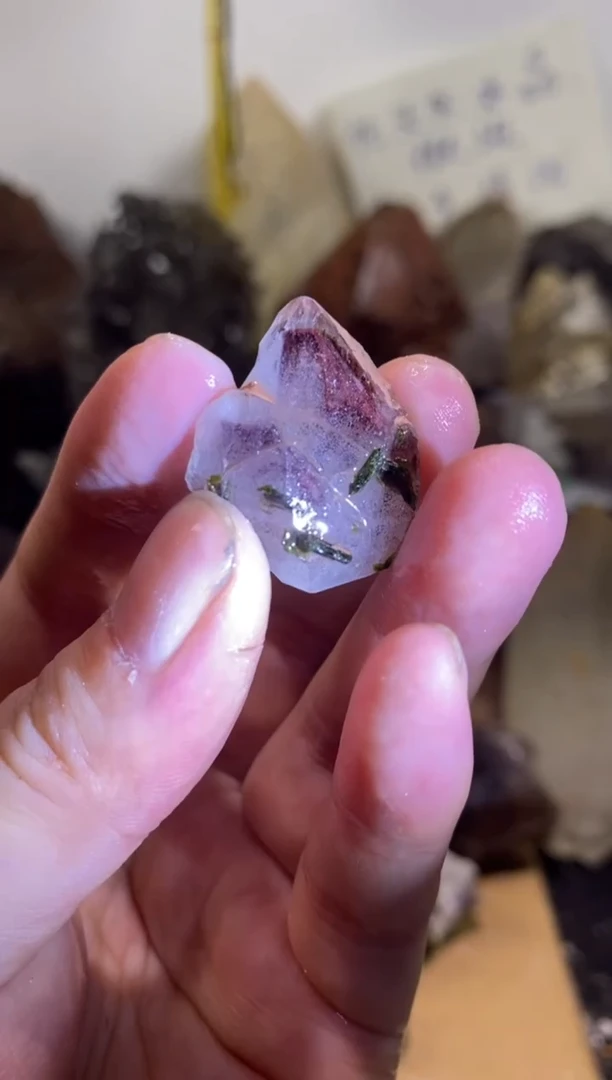 水晶珠宝半成品未镶嵌22号超七金草莓隐山花园
