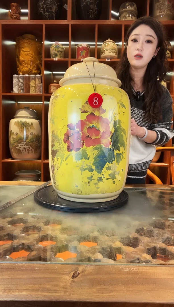 罐李旭泽作品大号白泥缸@8