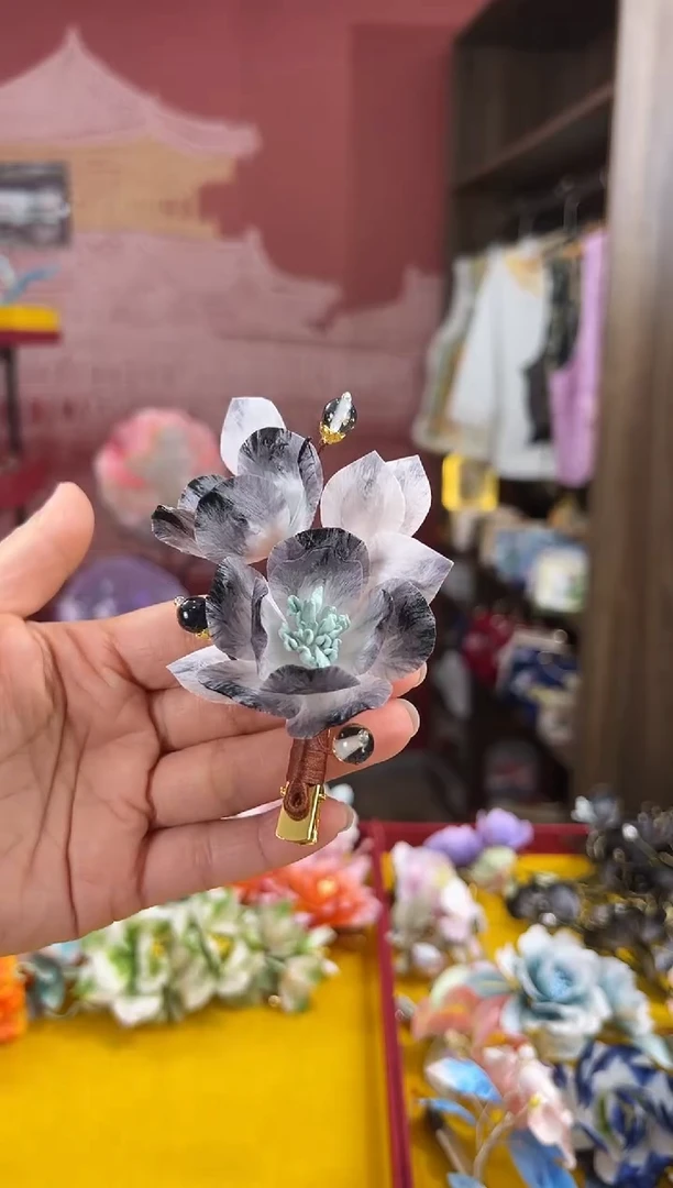 【闪购商品】刺绣非遗绒花（发饰）