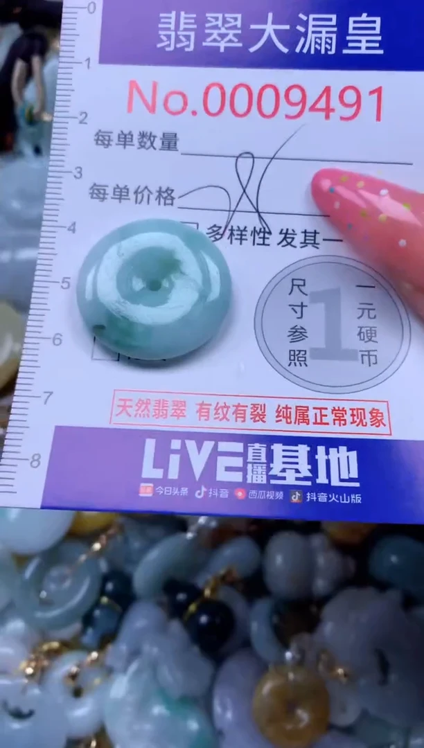 翡翠未镶嵌吊坠(不含链)9491