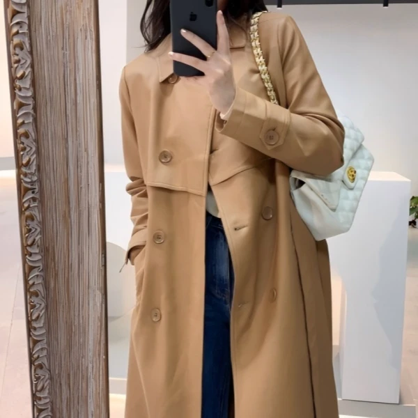 女士长款皮衣 P1188