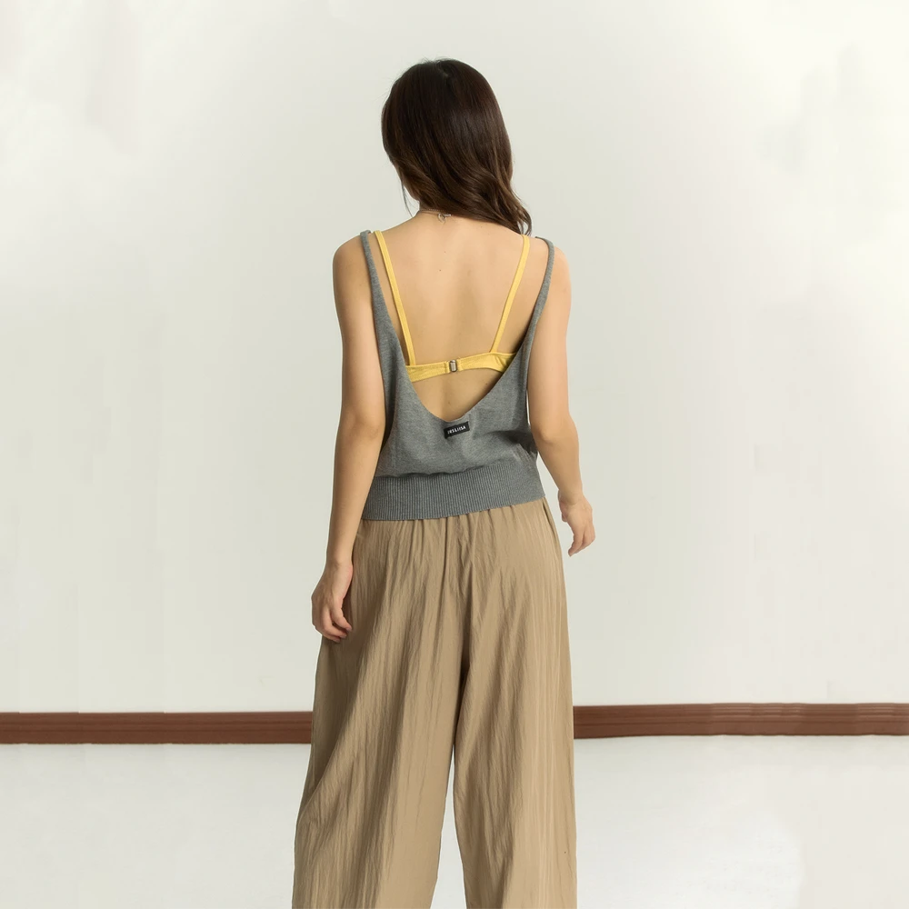 iNSLiiSA【万宁夏日】小鸡黄美背内衣钢圈可调节辣妹夏季外穿纯色