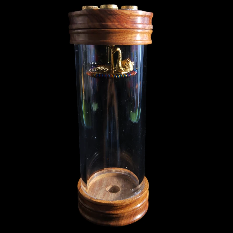 罐王•S201•天鹅沐云•草花梨虎皮中七孔黄铜天鹅簧鸣虫罐55*160