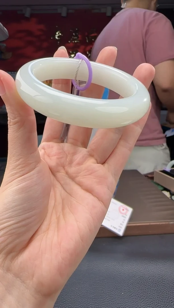 和田玉未镶嵌颈饰白玉手镯53-59